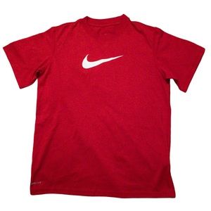 Nike Boys Red Dri-Fit Short Sleeve T-Shirt Medium